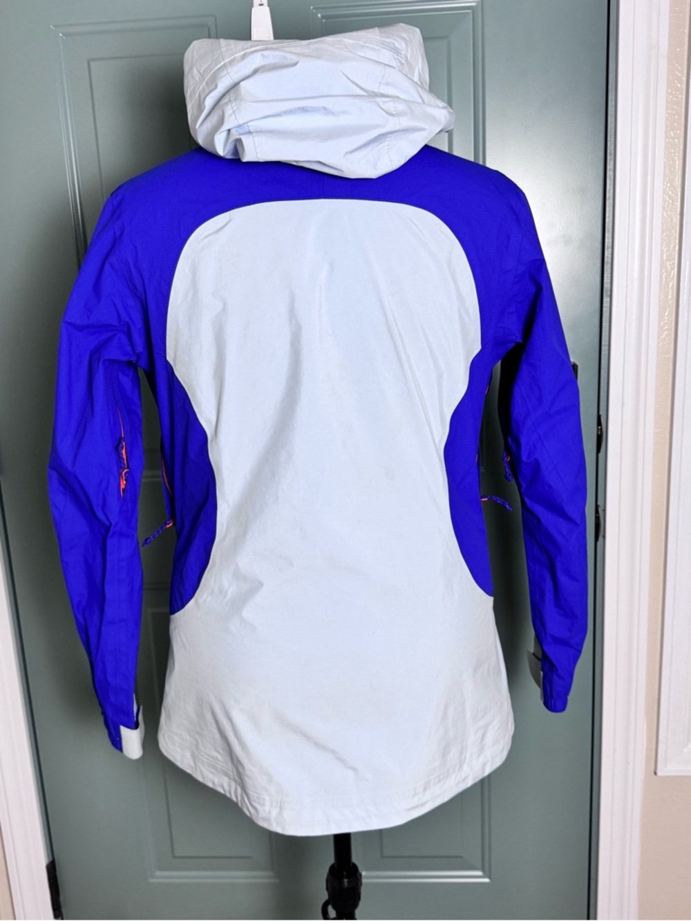 Columbia Omni-Dry Womens Jacket Hooded Waterproof Ski Shell Blue Gray Size L - Picture 2 of 15